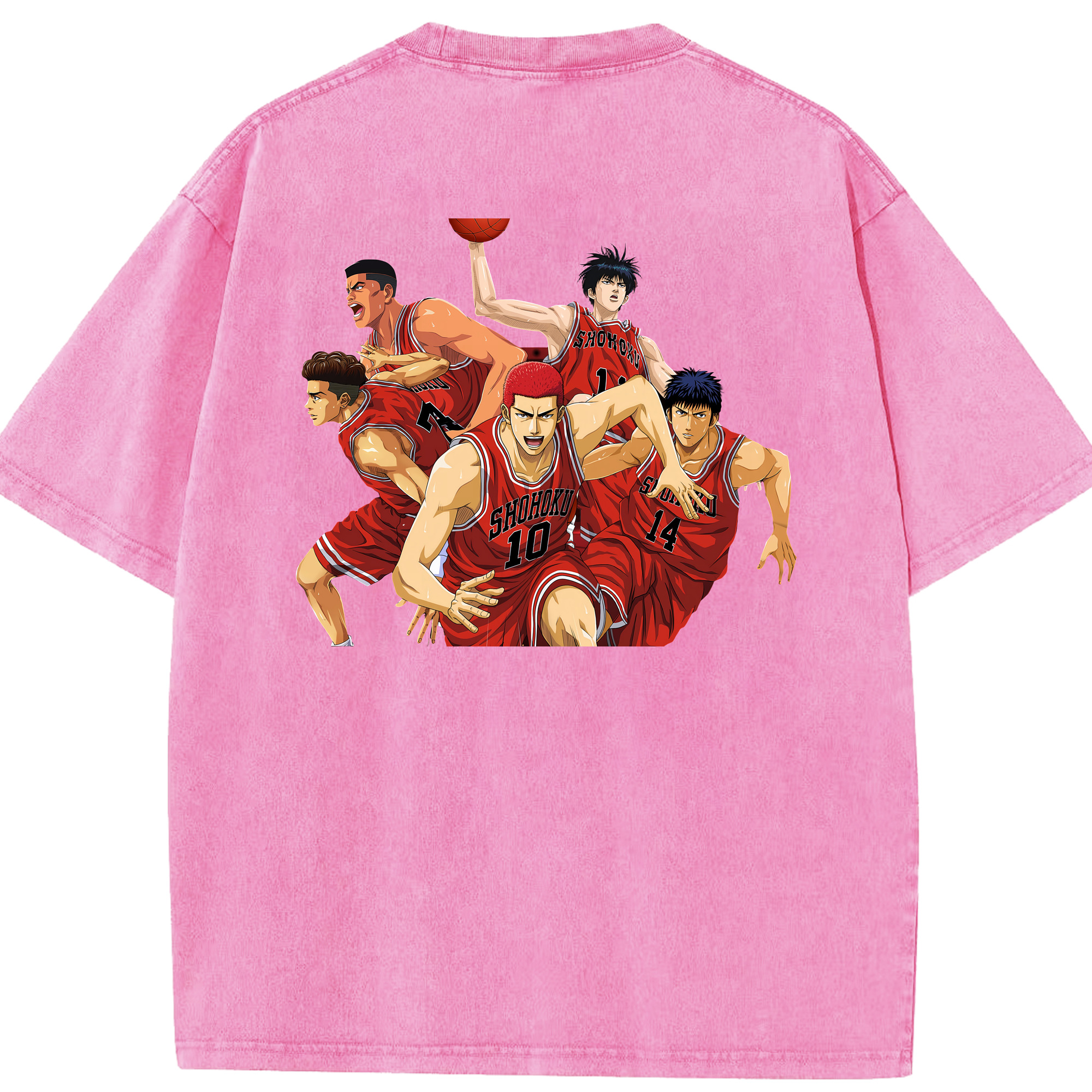 （画像用） SLAM DUNK／スラムダンク 綿100% ヴィンテージ風 半袖Tシャツ（背面プリント）